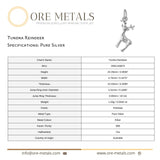 999 Pure Silver - Tundra Reindeer Charm