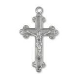 950 Platinum - Jesus on Budded Crucifix Charm
