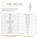 999 Pure Silver - Ballerina First Position Charm
