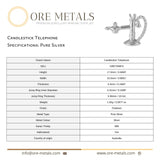 999 Pure Silver - Candlestick Telephone Charm