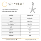 999 Pure Silver - Classic Western Star Charm