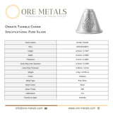 999 Pure Silver - Ornate Thimble Charm