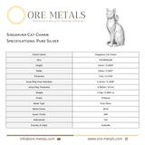 999 Pure Silver - Singapura Cat Charm