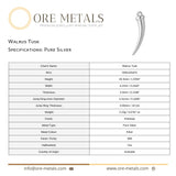 999 Pure Silver - Walrus Tusk Charm