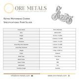 999 Pure Silver - Retro Motorbike Charm