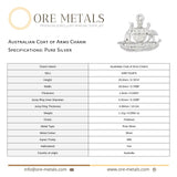999 Pure Silver - Australian Coat of Arms Charm