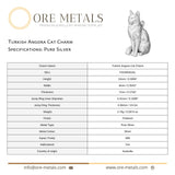 999 Pure Silver - Turkish Angora Cat Charm