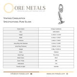 999 Pure Silver - Vintage Candlestick Charm