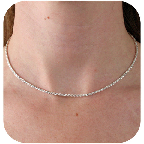 925 Sterling Silber – Weizen – Halskette