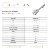 999 Pure Silver - Acoustic Guitar Charm