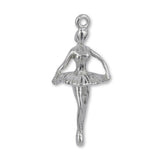 950 Platinum Ballerina - First Position Charm