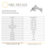 999 Pure Silver - Diving Dolphin Charm