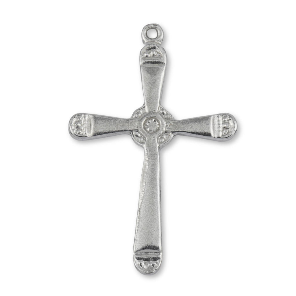 950 Platinum - Paddle Crucifix Charm
