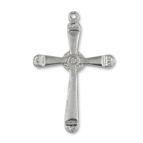 950 Platinum - Paddle Crucifix Charm