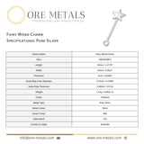 999 Pure Silver - Fairy Wand Charm