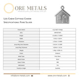999 Pure Silver - Log Cabin Cottage Charm
