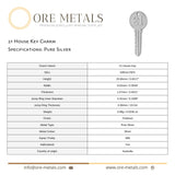 999 Pure Silver - 21 House Key Charm