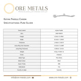 999 Pure Silver - Kayak Paddle Charm
