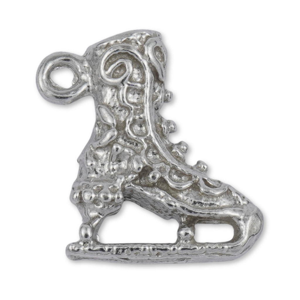 950 Platinum - Snow Skate Boot Charm