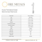 999 Pure Silver - Classic Toothbrush Charm