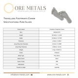 999 Pure Silver - Travellers Footprints Charm