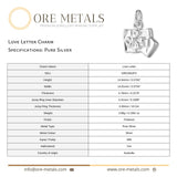 999 Pure Silver - Love Letter Charm
