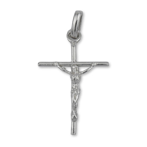 950 Platinum - Jesus on Wire Crucifix Charm
