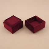 Maroon - Square Ring Box