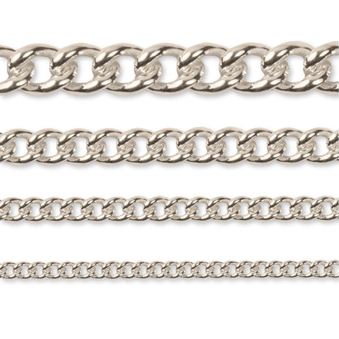 925 Sterling Silver - Curb - Kedjerulle