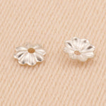 925 Sterling Silver - Flower Cap Beads