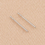 9ct White Gold - Double Notch Earring Posts