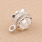 925 Sterling Silver - Pebbled Bail