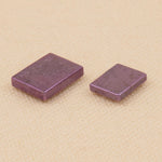 18ct Purple Gold - Flat Rectangle Cabochon