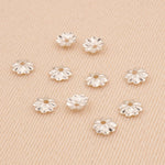 925 Sterling Silver - Flower Cap Beads