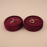 Maroon - Round Necklace Box