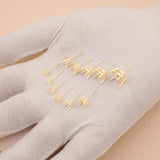 9ct Yellow Gold - Round Basket - Earring Settings