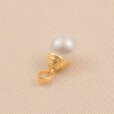 9ct Yellow Gold - Beehive Pearl Cup Setting