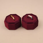 Maroon - Octagon Ring Box