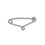 9ct White Gold - Safety Pin