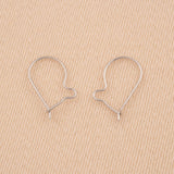 9ct White Gold - Kidney Ear Wires