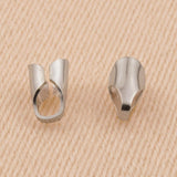 9ct White Gold - Round End Cap