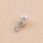 9ct White Gold - Beehive Pearl Cup Setting