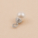 9ct White Gold - Beehive Pearl Cup Setting