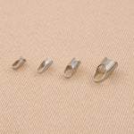 18ct White Gold - Round End Cap