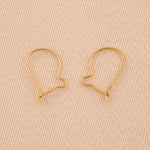 9ct Yellow Gold - Kidney Ear Wires