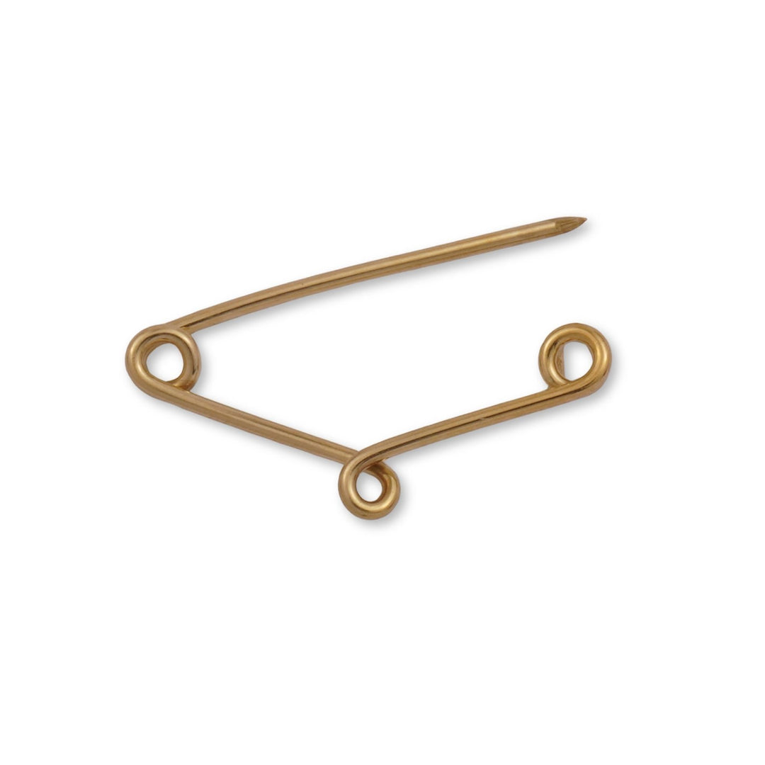 Safety pin brooch top