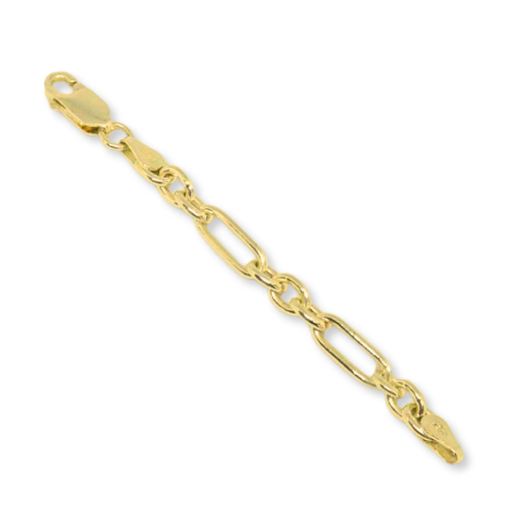 9ct Yellow Gold - Paperclip Figaro 3:1 - Chain Extender
