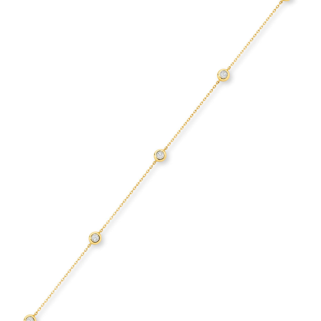 9ct Yellow Gold | 0.15ct GH/SI - Miracle Diamond Chain Bracelet