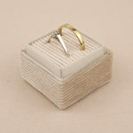 Cream - Square Double Ring Box