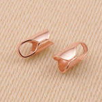 18ct Rose Gold - Round End Cap